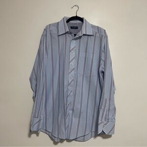 Ted Baker London Blue Striped Button Down - Size 16, 34/35